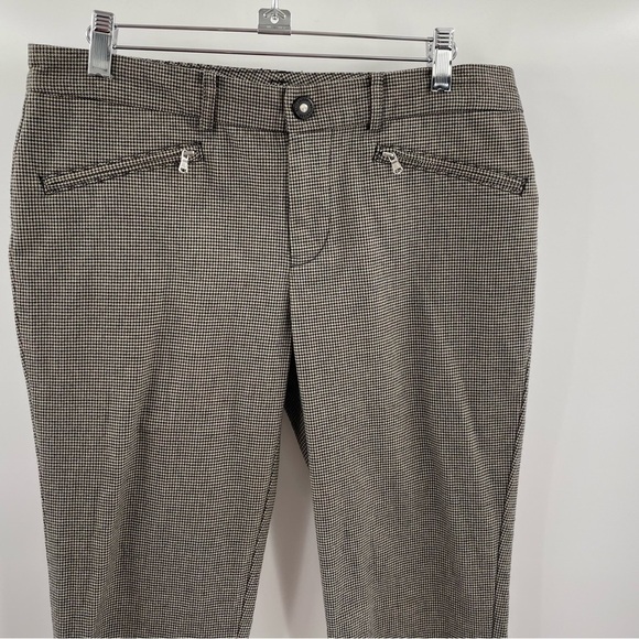 Lauren Ralph Lauren Herringbone Cotton Straight Leg Stretch Zipper Pockets Pant - Picture 2 of 13